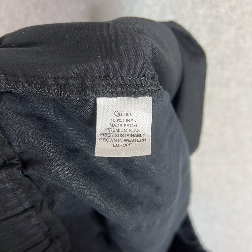 Quince Black 100% European Linen Cropped High Waisted Pants Size XL - Picture 14 of 14